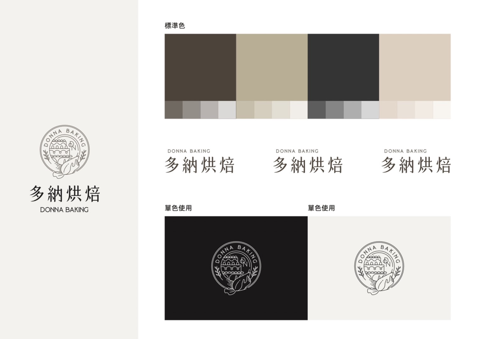 多納烘焙LOGO 設計設計細節