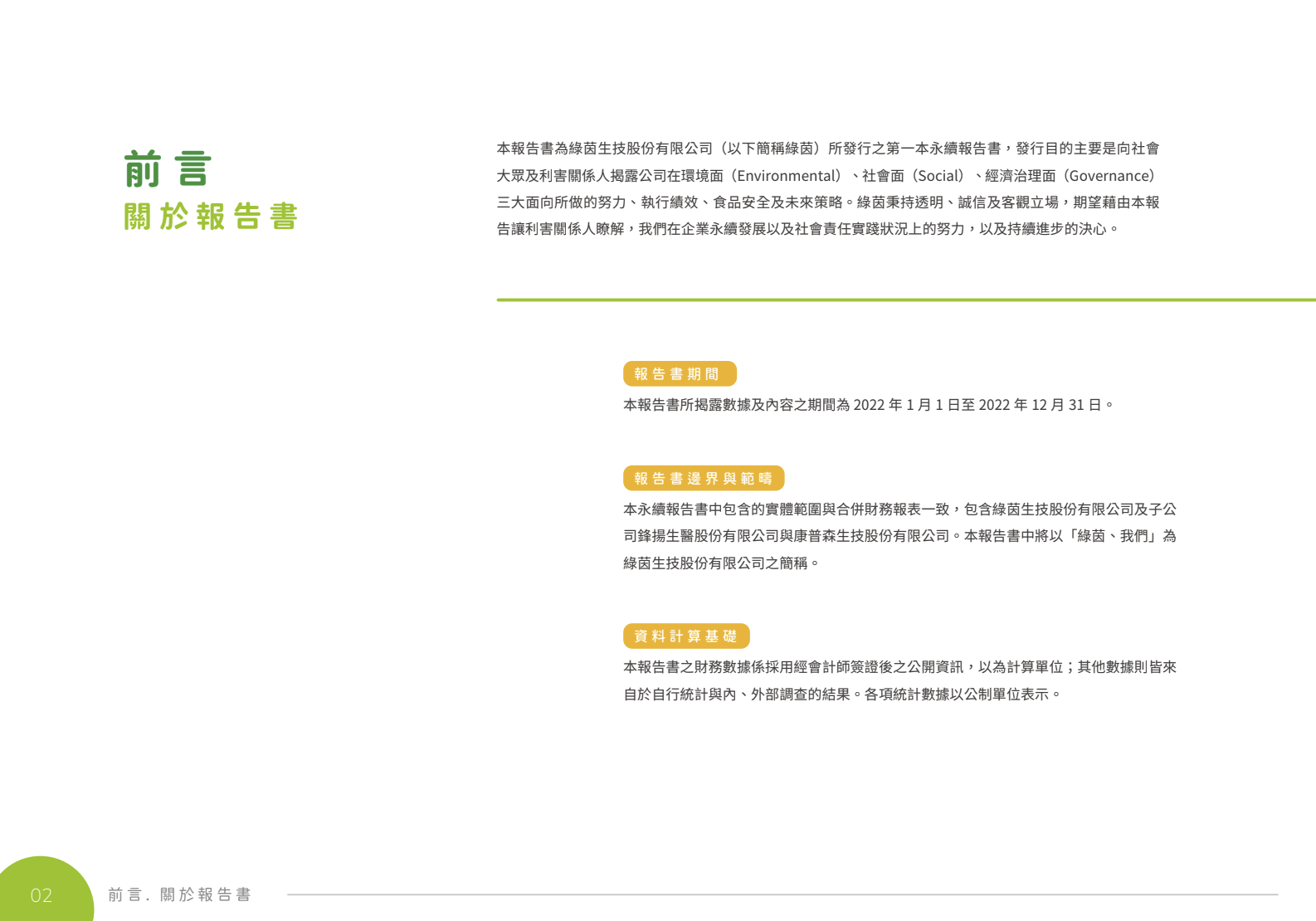 綠茵生技(康普森生技)ESG永續報告書型錄設計全系列展示