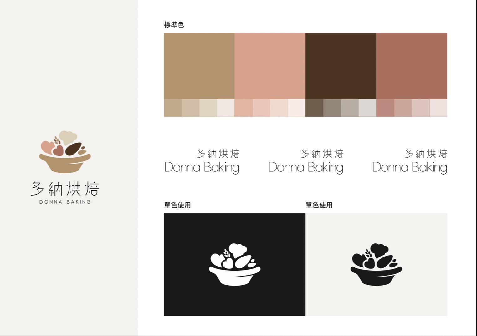 多納烘焙LOGO 設計應用情境
