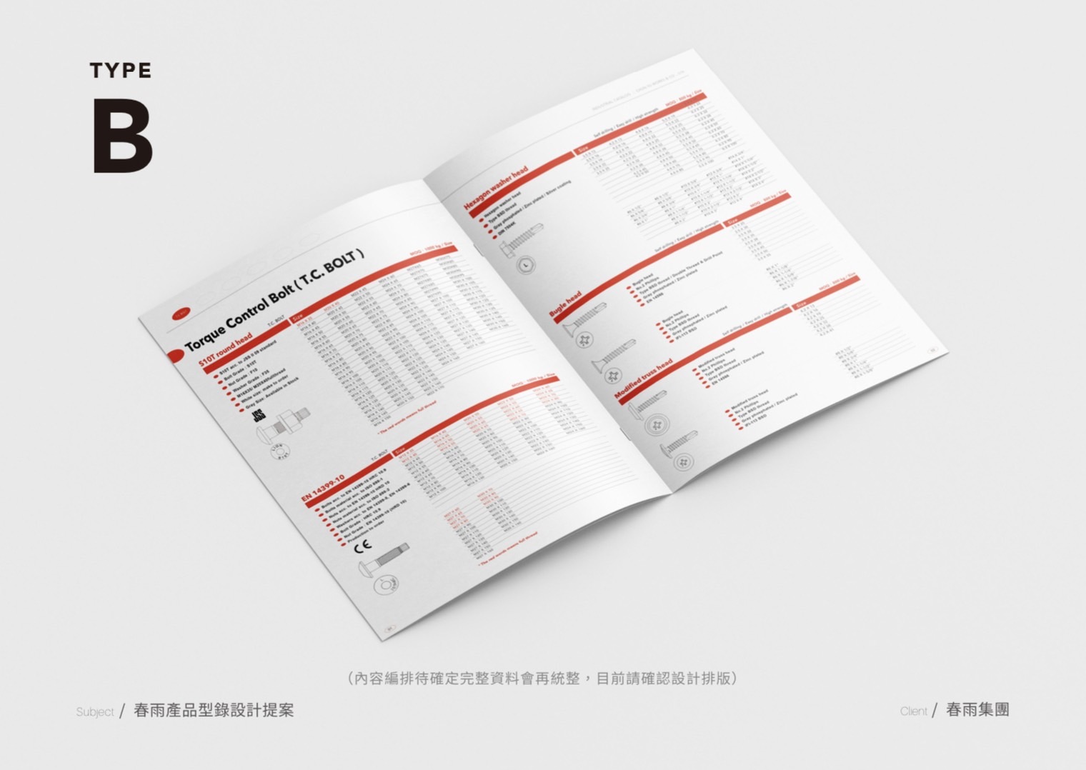 春雨集團型錄設計設計細節