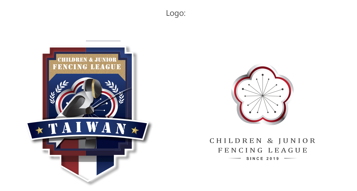 擊劍協會聯盟LOGO 設計正面展示