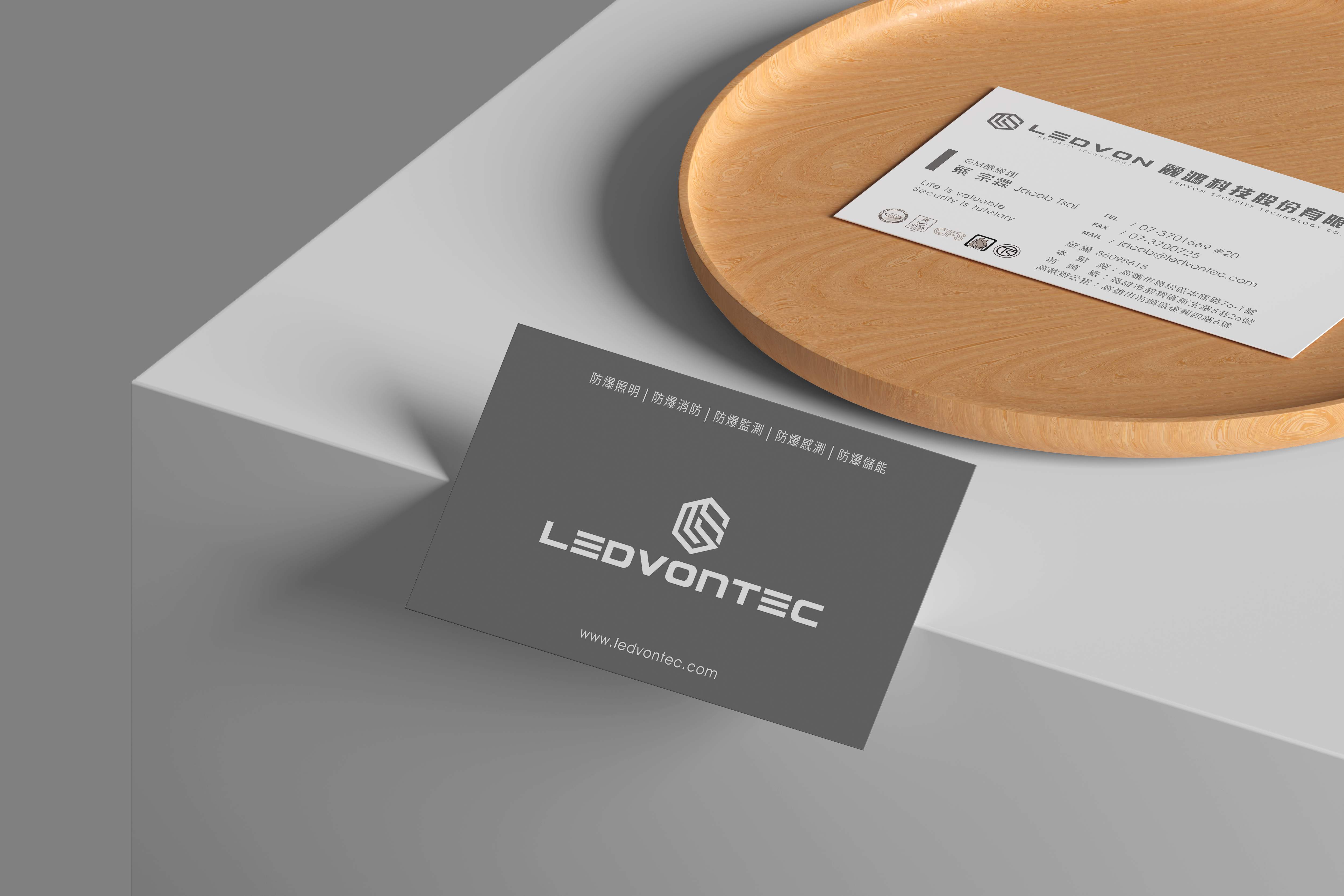 麗鴻科技股份有限公司 LOGO+名片LOGO 設計正面展示