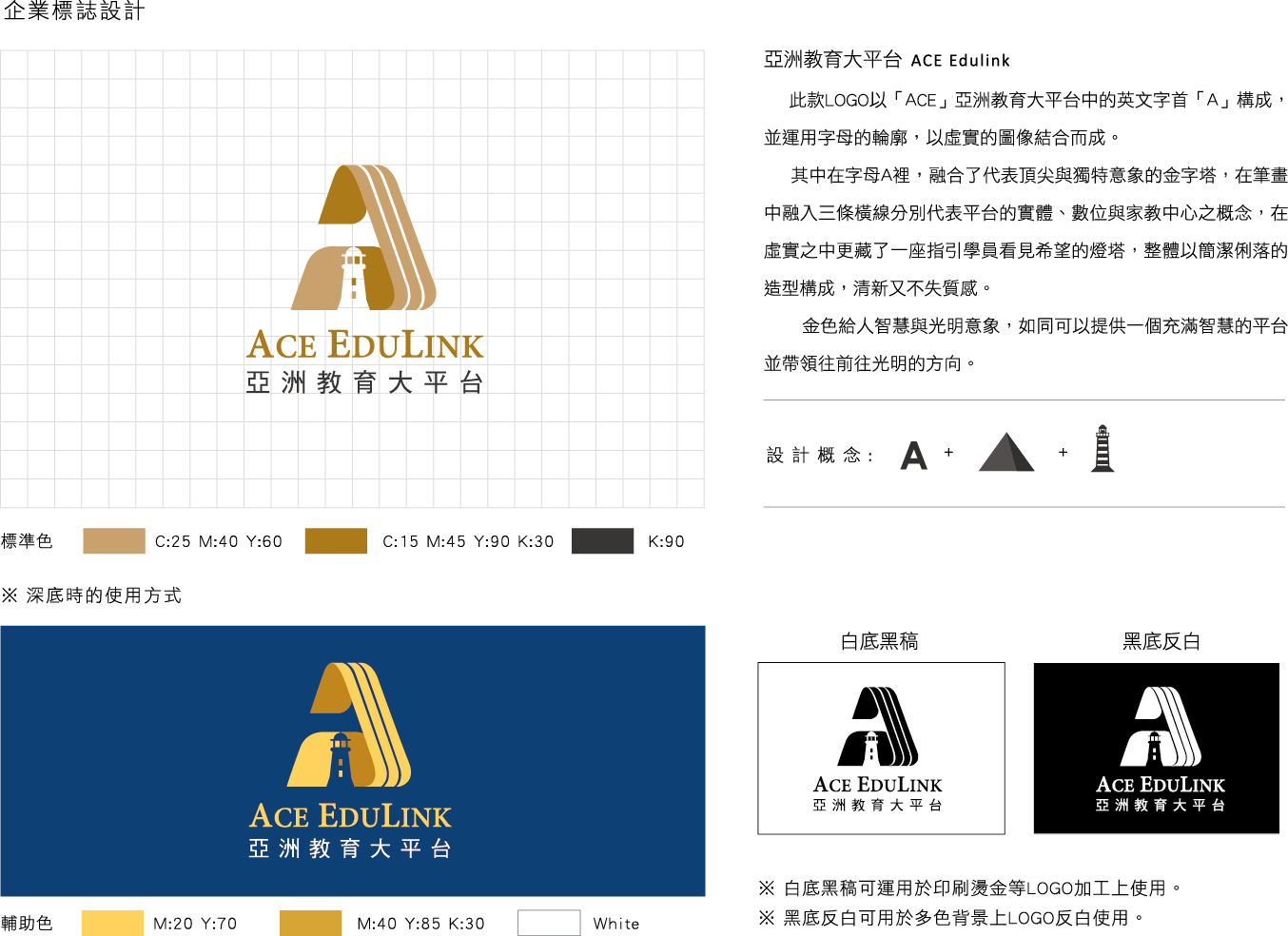 亞洲教育大平台LOGO 設計設計細節