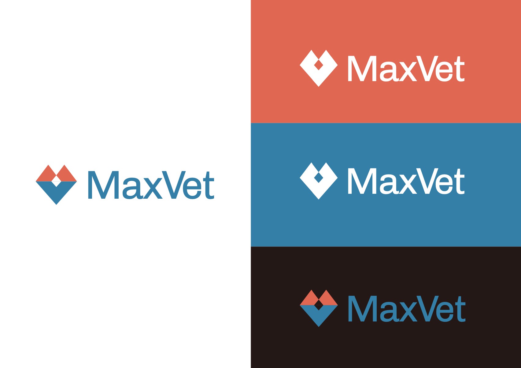 MAXVET寵物醫療品牌LOGO 設計正面展示