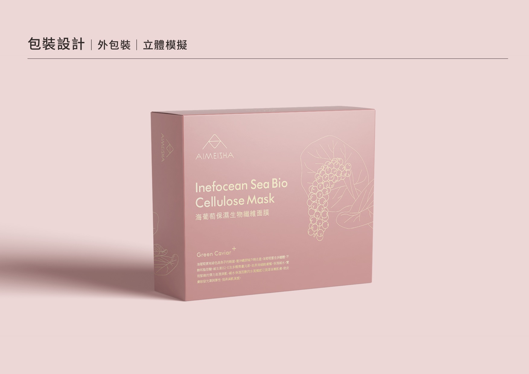 愛美紗時尚保養品牌LOGO 設計正面展示