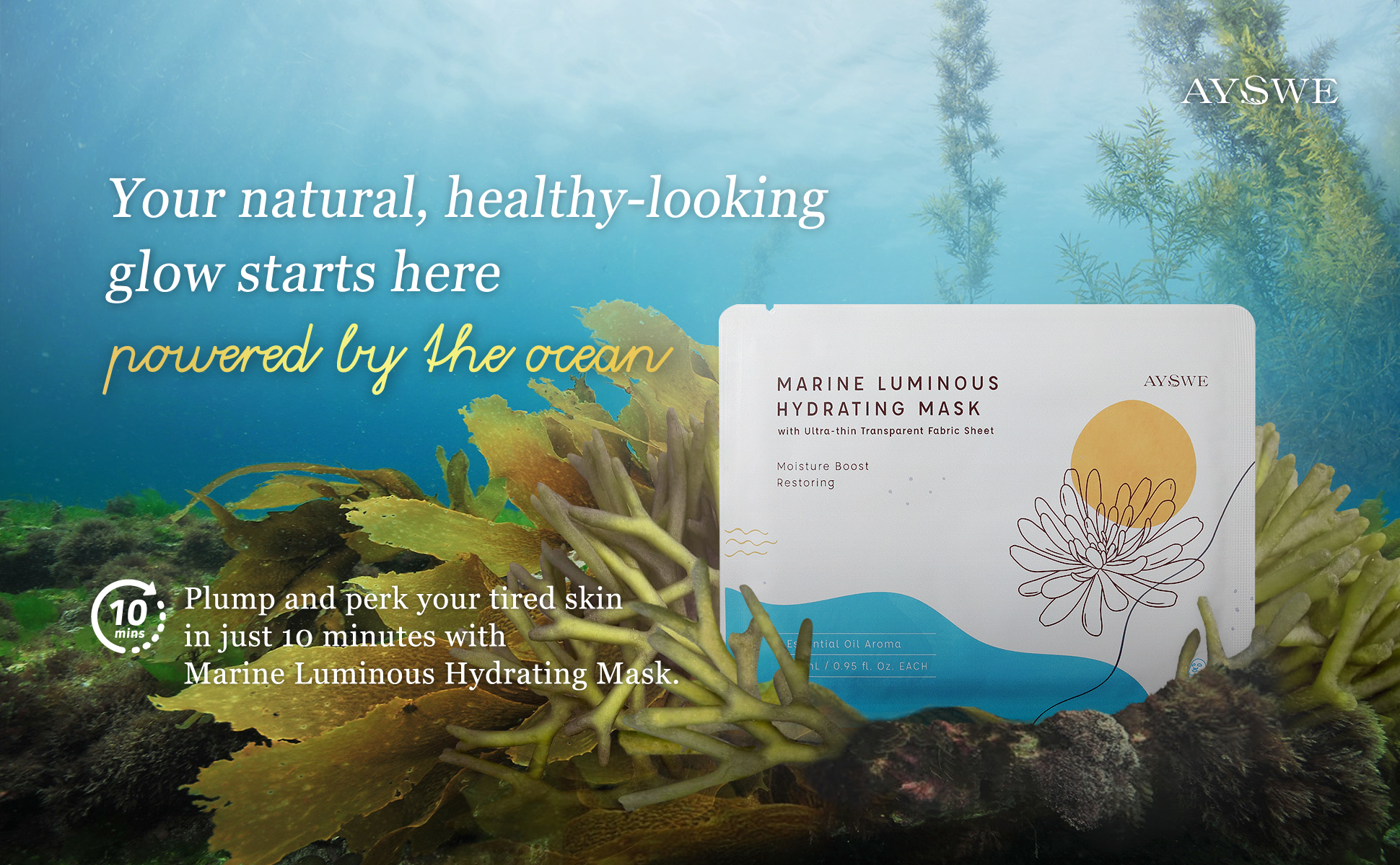 原生植萃黑白面膜精油系列整體包裝設計應用情境