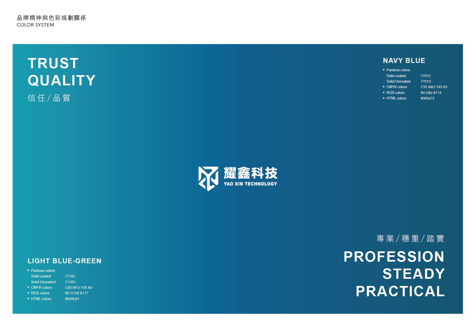 耀鑫科技品牌LOGO 設計整體呈現