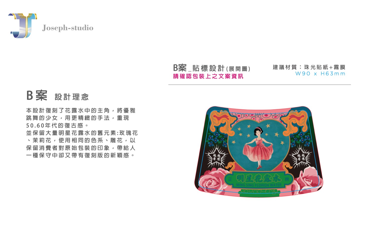 明星花露水攜帶版瓶貼包裝設計全系列展示