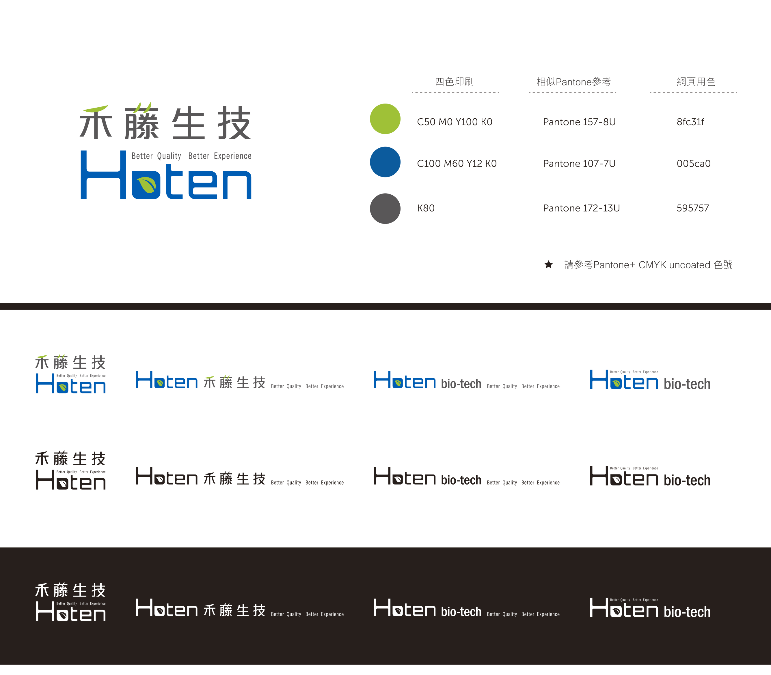 品牌应用规划设计 - 禾藤生技品牌設計正面展示