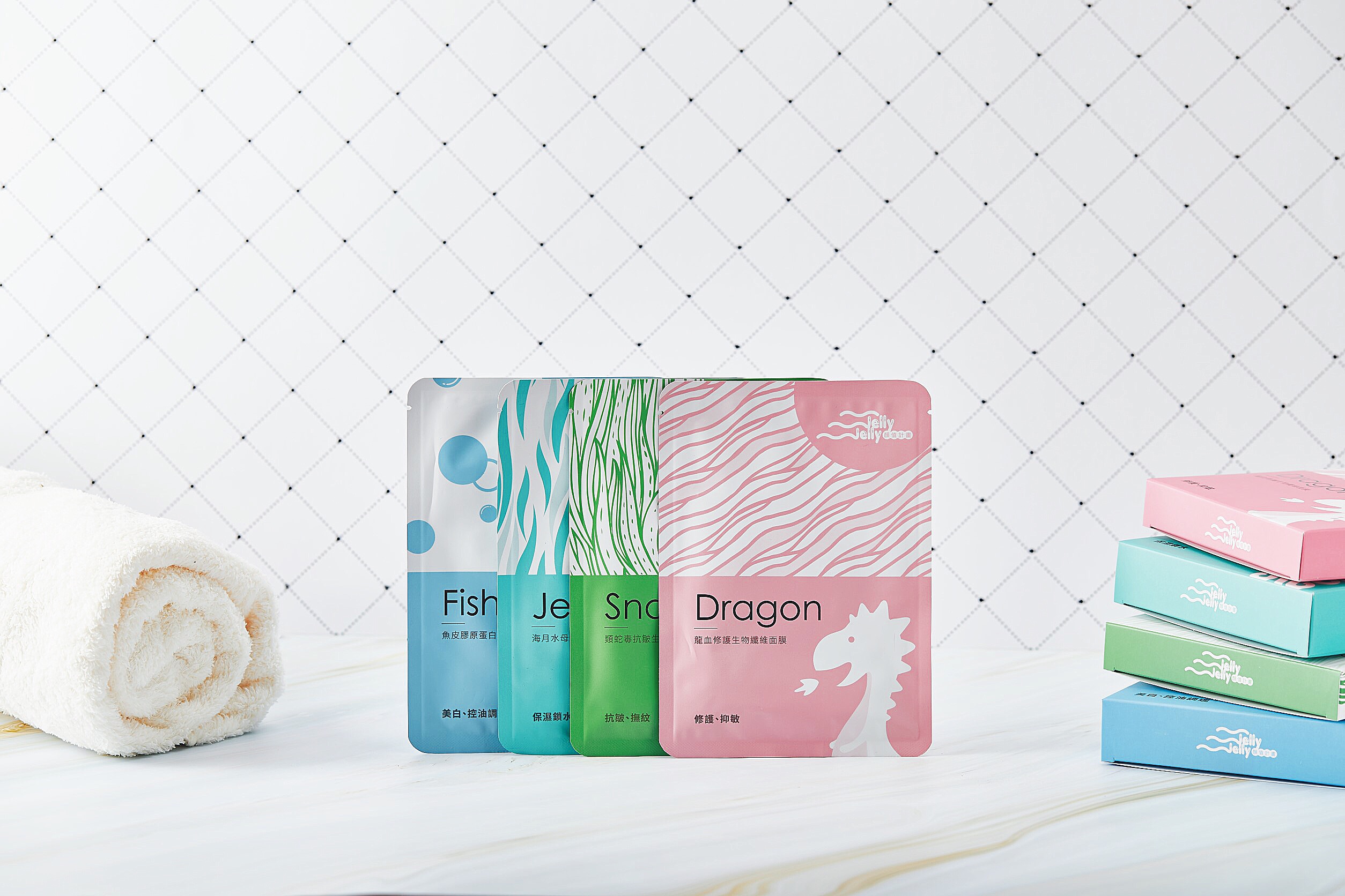 JellyJelly 顏值計畫 面膜品牌識別設計 | 包裝設計