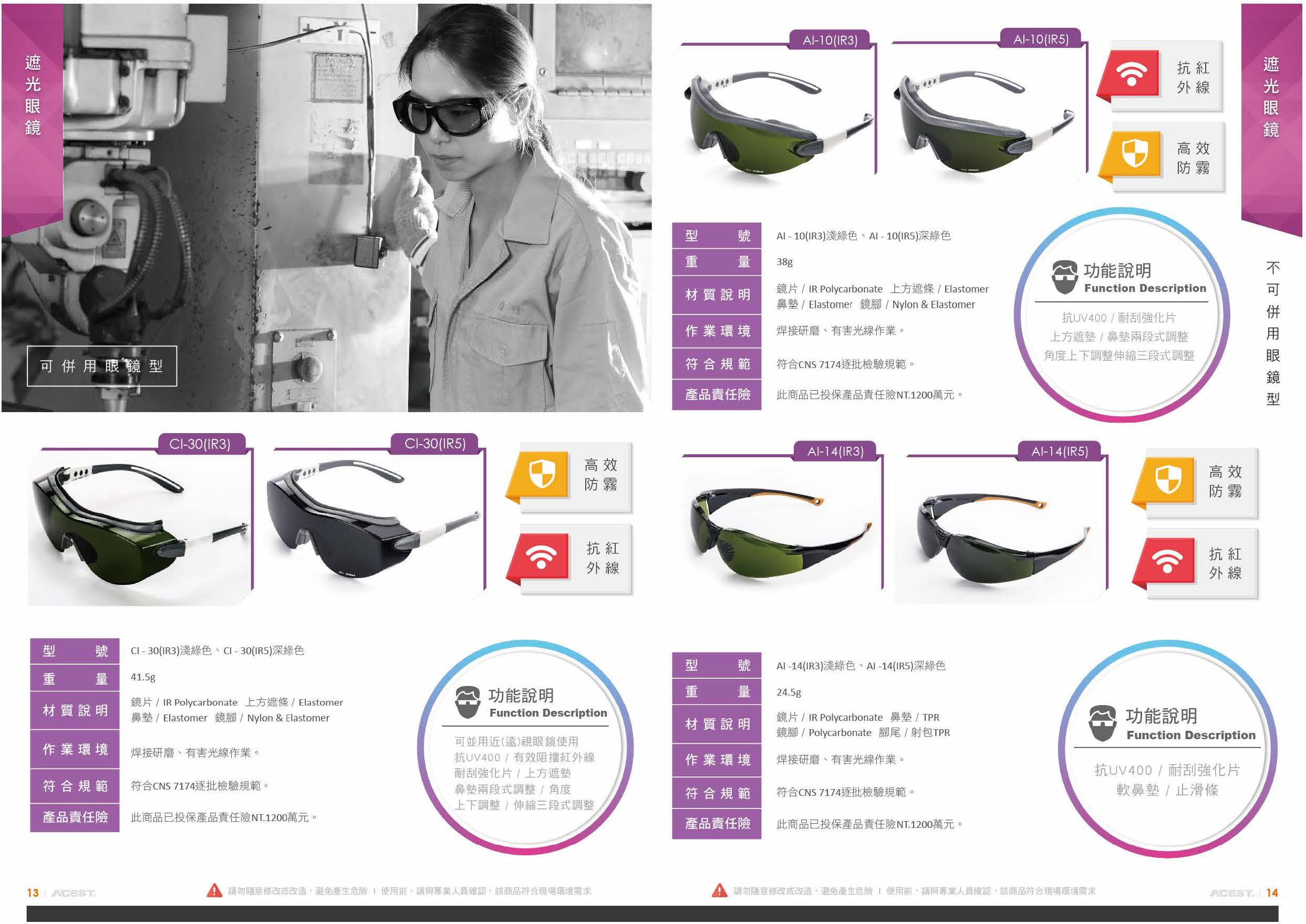 家榮國際護目鏡 產品型錄設計（含商業攝影）型錄設計整體呈現