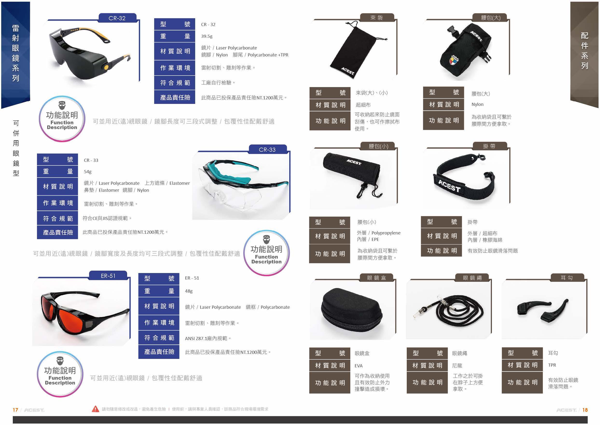 家榮國際護目鏡 產品型錄設計(含商業攝影)型錄設計正面展示