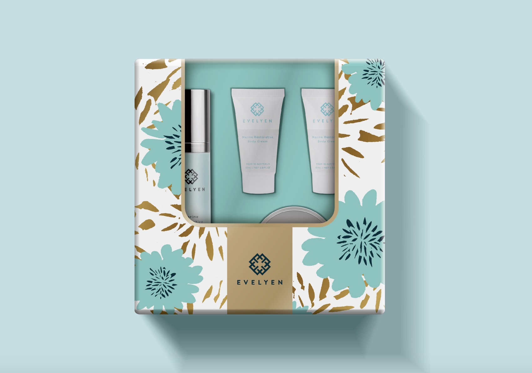 Evelyen 澳洲保養品牌包裝設計應用情境