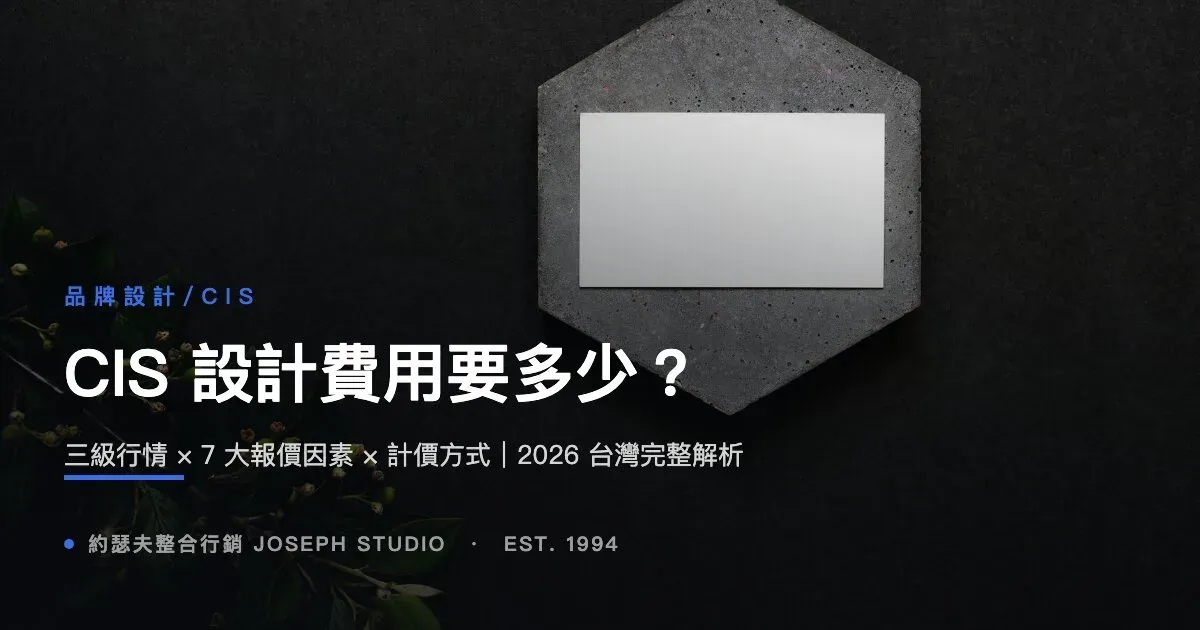 CIS設計費用要多少？三級行情、7大報價因素與計價方式（2026台灣完整解析）